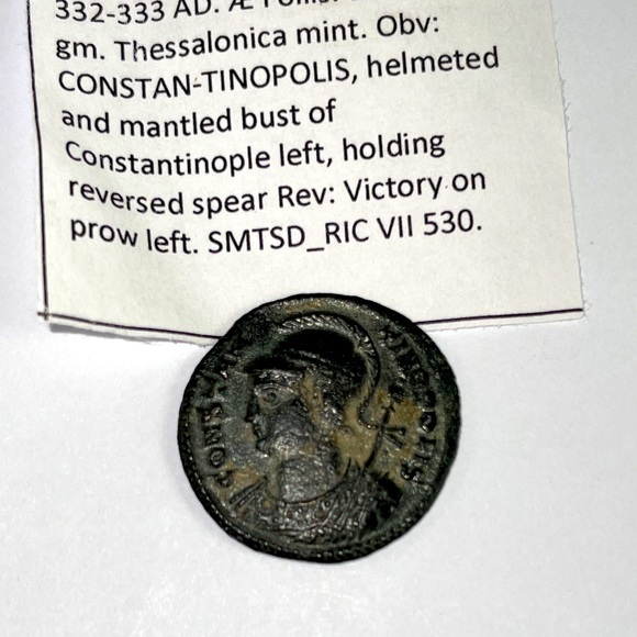 CONSTANTINE I the GREAT Founds Constantinople 332 - 333 AD Ancient Roman Coin - Picture 15 of 16